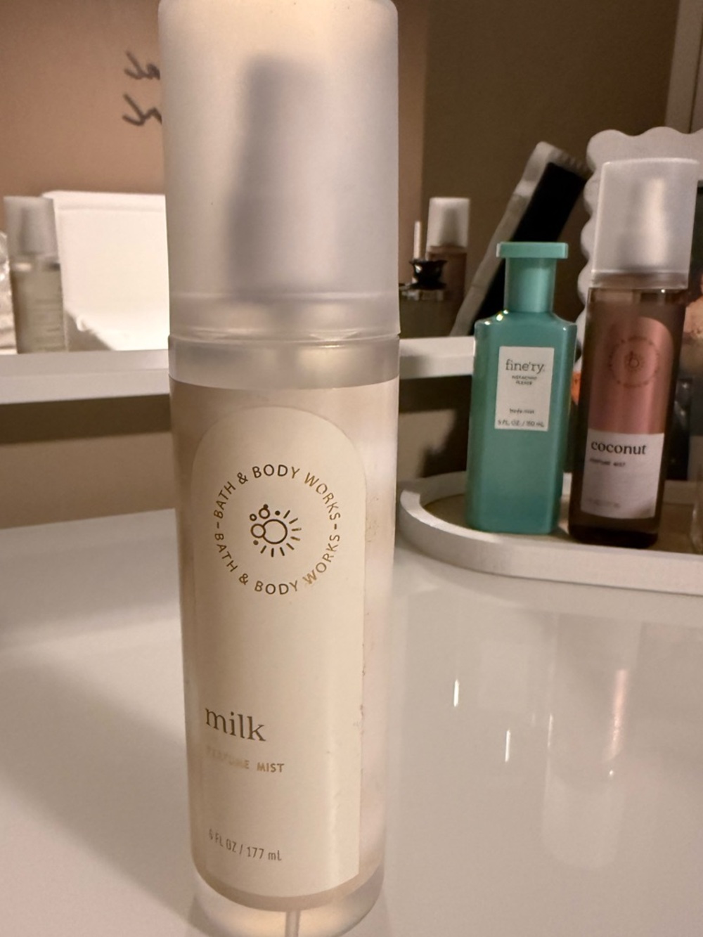 bath and body works milk body mist